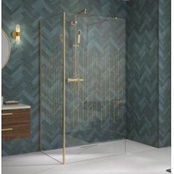 Paroi latérale renvoi d'angle SOLO DESIGN Art Déco - Or Brossé - 70cm Paroi latérale renvoi d'angle SOLO DESIGN Art Déco - Or Brossé - 70cm