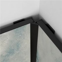 Profilé en L pour montage en angle pour panneaux muraux KINEWALL - H202cm - Noir Intense Grainé