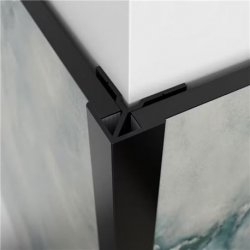 Profilé en L pour montage en angle sortant panneau mural KINEWALL - Hauteur 202 cm - Noir intense grainé** Profilé en L pour montage en angle sortant panneau mural KINEWALL - Hauteur 202 cm - Noir intense grainé**