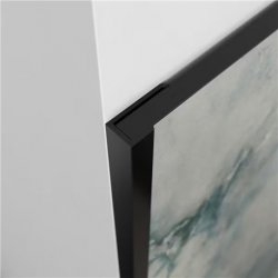 Lot de 2 profilés en U pour extrémités de panneaux KINEWALL - H202cm - Noir Intense Grainé Lot de 2 profilés en U pour extrémités de panneaux KINEWALL - H202cm - Noir Intense Grainé