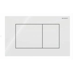 Plaque de déclenchement Geberit Sigma40 Verre Blanc