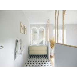 Meuble double vasque 2T RIVAGE Vert Sauge Meuble double vasque 2T RIVAGE Vert Sauge