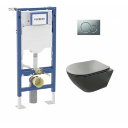 Pack Geberit UP320 + Cuvette sans bride KELOS Flush Gris Foncé + Plaque Sigma Pack Geberit UP320 + Cuvette sans bride KELOS Flush Gris Foncé + Plaque Sigma