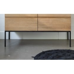 Piétement métal pour meuble STREET 120 - Noir Mat