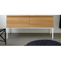 Piétement métal pour meuble STREET 120 - Blanc Mat