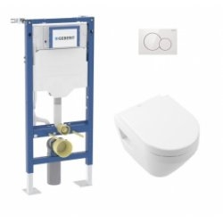 Pack WC Geberit UP320 + Cuvette Architectura TwistFlush + Plaque Sigma blanche*