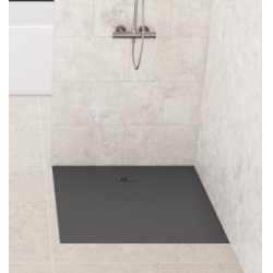 Receveur extra-plat et léger KINESURF NOVA carré Gris Anthracite