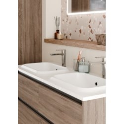 Meuble vasque JUPITER 3.0 Bois Foncé 120 cm - Plan Dune