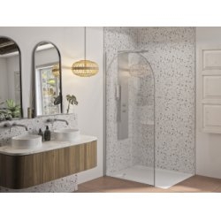 Exp&eacute;di&eacute; sous 6 semaines | Paroi de douche SOLO ARKADE Inox Bross&eacute; - 90cm - Gauche