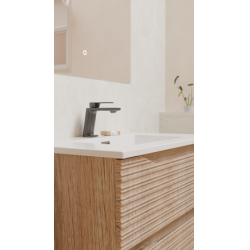 Meuble de Salle de Bain Structura 80cm 2 Tiroirs Bois Clair