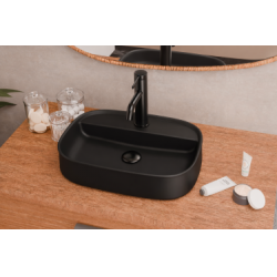 Vasque à poser SQUARE 55x38cm Noir mat