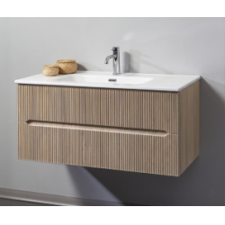 Meuble simple vasque CIRCE 120cm Rovere - Sans miroir