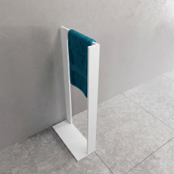Porte-serviettes sur pied FRAME Blanc Mat
