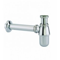 Exp&eacute;di&eacute; sous 3 semaines | Siphon pour lavabo avec sortie murale et rosace Chrome