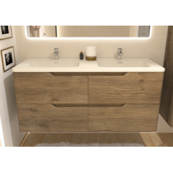 Meuble double vasque LUNA Bois Vieilli