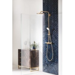 Exp&eacute;di&eacute; sous 4 semaines | Colonne de douche avec mitigeur thermostatique Euphoria System 310 - Dor&eacute; - Brushed Cool Sunrise