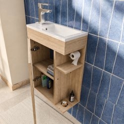 EN STOCK | Meuble Lave-mains SMART 2.0 Bois Clair