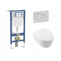 EN STOCK | Pack WC Geberit UP320 + Cuvette Skyla TwistFlush + Sigma Chrome Brillant