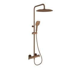 Colonne de douche thermostatique cuivre brossé 