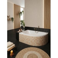 Baignoire asymétrique POP 160x100 cm - Gauche - SANS Tablier