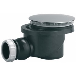 Bonde de douche SH 90mm avec capot métal rond