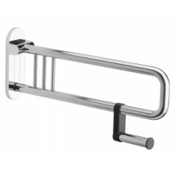 Barre d'appui relevable avec porte rouleau chromé 65 cm Prima Classe 6058/65 Barre d'appui relevable avec porte rouleau chromé 65 cm Prima Classe 6058/65