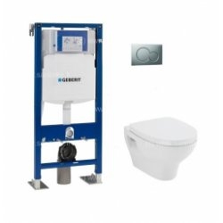 Pack WC Geberit UP320 + cuvette POP2+ plaque Sigma Chromé Brillante 