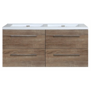 Meuble double vasque 120cm Jupiter 2.0 Bois Foncé