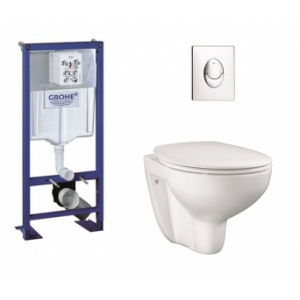 Pack Grohe Rapid SL + Cuvette sans bride Bau Ceramic + différentes plaques