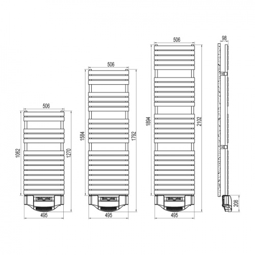 Radiateur sèche serviette électrique avec soufflerie 750 W Xilo Aliseo Xilo cote Radiateur sèche serviette électrique avec soufflerie 750 W Xilo Aliseo Xilo cote