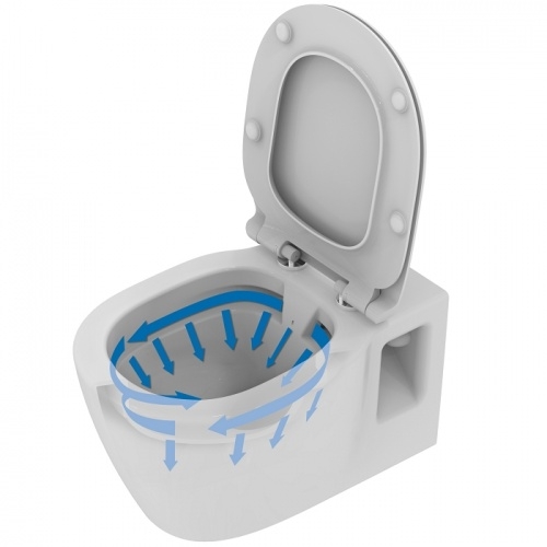 Old - Cuvette suspendue sans bride CONNECT avec abattant frein de chute E817401 Old - Cuvette suspendue sans bride CONNECT avec abattant frein de chute E817401