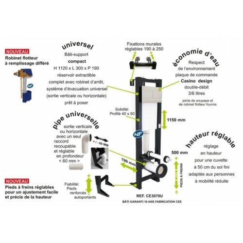 Bâti-support CESAME universel** Les points fort Bâti-support CESAME universel** Les points fort