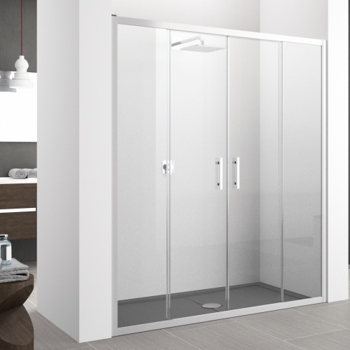 Paroi coulissante ZEPHYROS 2.0 2A Transparent - Silver - 200cm Zephyros2a 1a zoom Paroi coulissante ZEPHYROS 2.0 2A Transparent - Silver - 200cm Zephyros2a 1a zoom