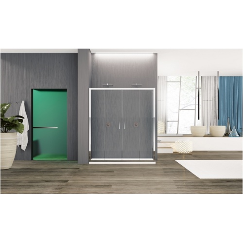 Paroi coulissante ZEPHYROS 2.0 2A Transparent - Chrome - 150cm Zephyros2a 1k Paroi coulissante ZEPHYROS 2.0 2A Transparent - Chrome - 150cm Zephyros2a 1k