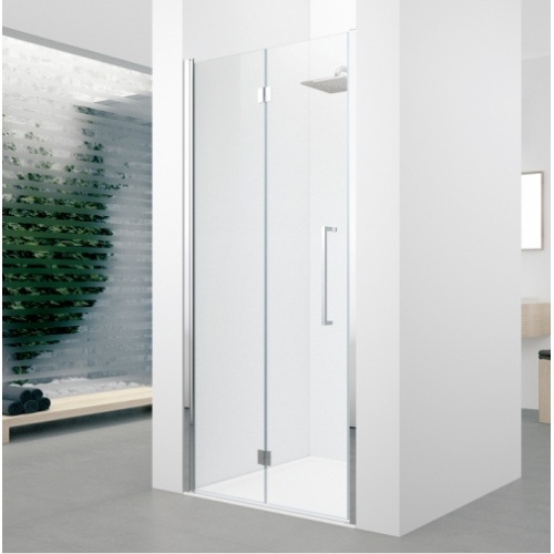 Porte pivotante et pliante YOUNG 1BS 90 cm - Transparent - Silver - Gauche