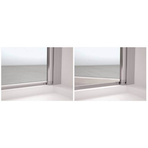 Porte pivotante et pliante YOUNG 1BS 60 cm - Transparent - Noir - Gauche Charnières relevables Porte pivotante et pliante YOUNG 1BS 60 cm - Transparent - Noir - Gauche Charnières relevables