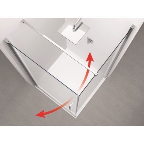Paroi 1 porte pivotante YOUNG 1B Noir - Transparent - 60cm 0 ouverture intérieur extérieur Paroi 1 porte pivotante YOUNG 1B Noir - Transparent - 60cm 0 ouverture intérieur extérieur