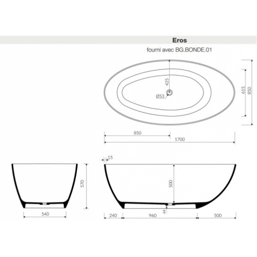 Baignoire ilôt Design CEDAM 170x85 Eros Cedam eros cotes 2017 Baignoire ilôt Design CEDAM 170x85 Eros Cedam eros cotes 2017