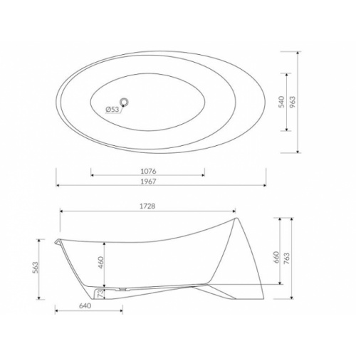 Baignoire ilôt Design CEDAM 200x80 Galante Cedam galante côtes 2017