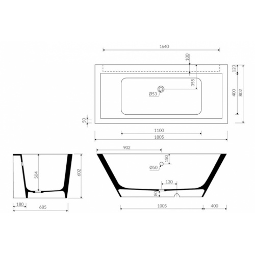 Baignoire murale Design CEDAM 180x80 Thebes Cedam thebes cotes 2017 Baignoire murale Design CEDAM 180x80 Thebes Cedam thebes cotes 2017