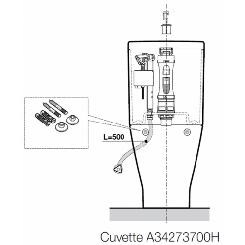 Pack WC Compact THE GAP SQUARE - Alimentation latérale inférieure* Cleanrim cote2 Pack WC Compact THE GAP SQUARE - Alimentation latérale inférieure* Cleanrim cote2