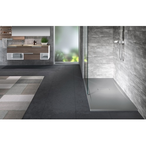 Receveur de douche CUSTOM Antidérapant Extraplat Blanc 120x70cm Custom Gris Receveur de douche CUSTOM Antidérapant Extraplat Blanc 120x70cm Custom Gris