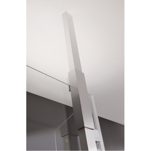 Paroi de douche fixe + volet pivotant Kinespace Duo avec Mât 90+45 Kinespacemat