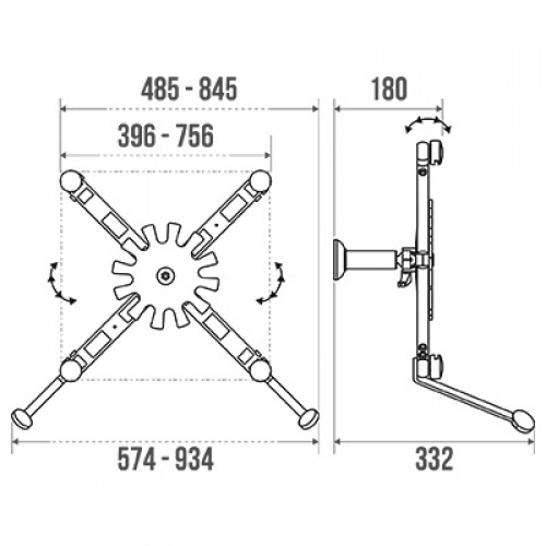 Support miroir orientable multidirectionnel Blanc 047590 Support miroir orientable multidirectionnel Blanc 047590