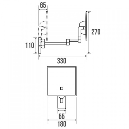 OLD - Miroir grossissant lumineux sur bras articulé 005580