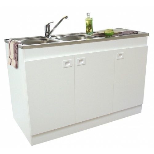 Meuble sous evier 120cm blanc Décliq Néova Meuble sous evier 120cm blanc Décliq Néova