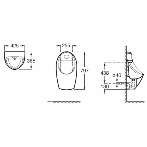 Urinoir Euret avec detecteur infrarouge à piles Euret Euret schéma Urinoir Euret avec detecteur infrarouge à piles Euret Euret schéma