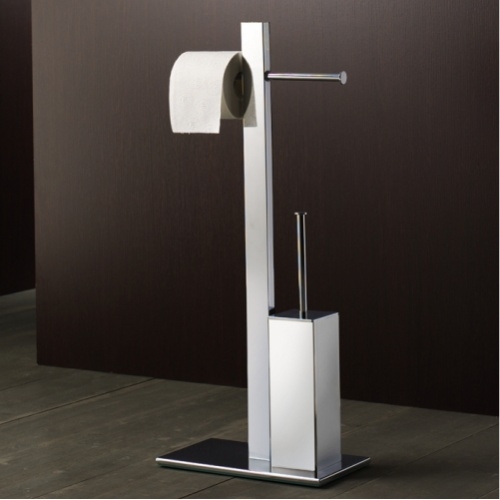 Ensemble porte-papier WC et porte brosse chromé Bridge 7632 7632 Ensemble porte-papier WC et porte brosse chromé Bridge 7632 7632