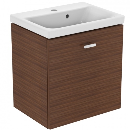 Meuble simple vasque 50cm Noyer Connect Space E0312sx 2