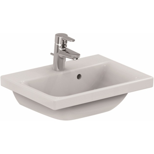 Meuble simple vasque 50cm Noyer Connect Space E132301